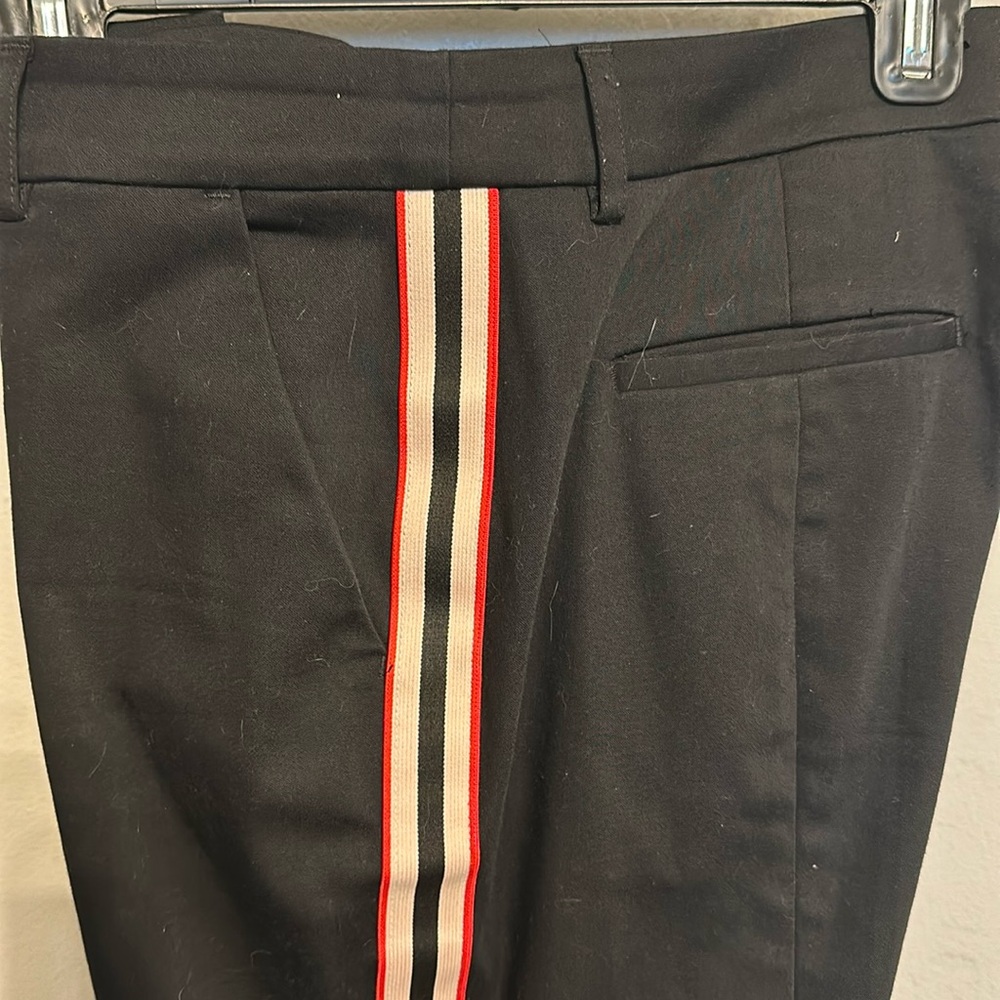 Stretch, columnist ankle midrise pants marching band stripe on the side